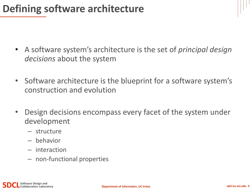 defining software architecture