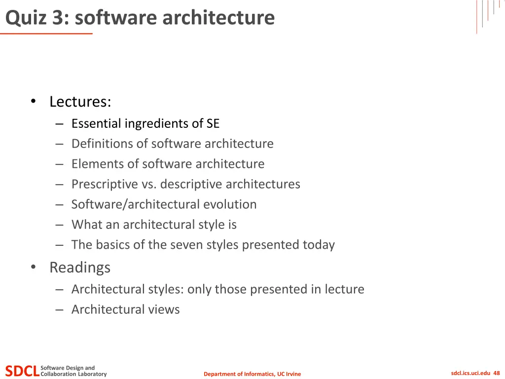 quiz 3 software architecture