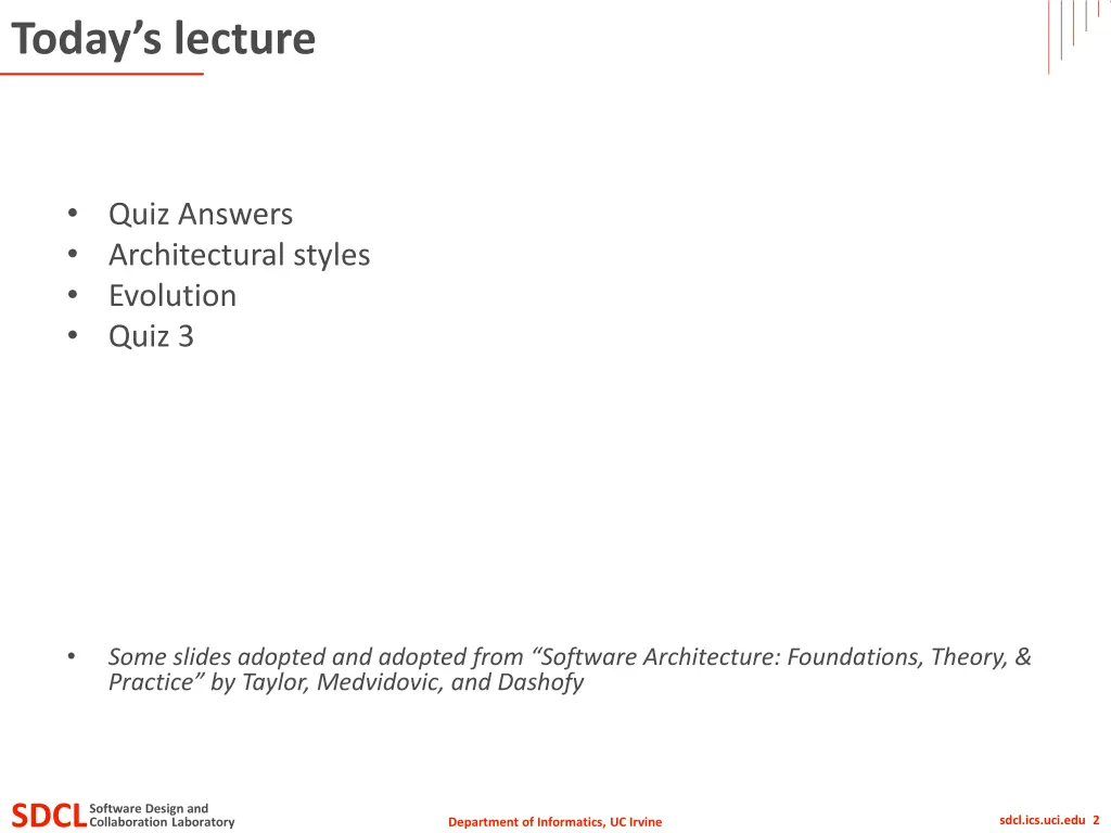 today s lecture