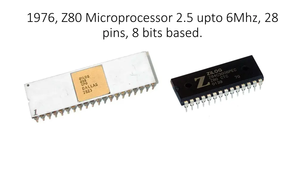 1976 z80 microprocessor 2 5 upto 6mhz 28 pins