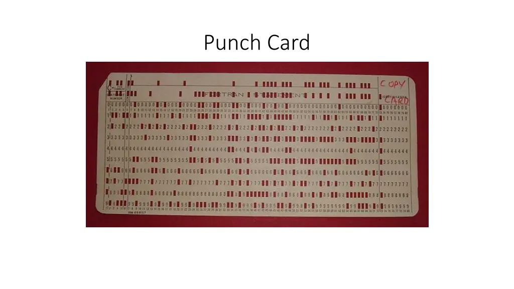 punch card