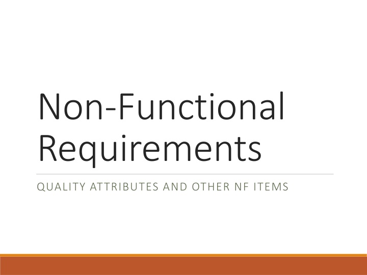 non functional requirements