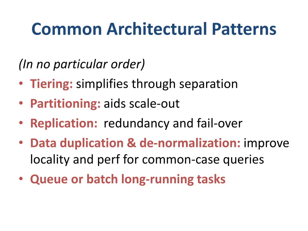 common architectural patterns