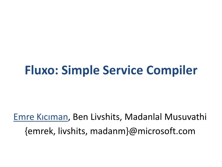 fluxo simple service compiler