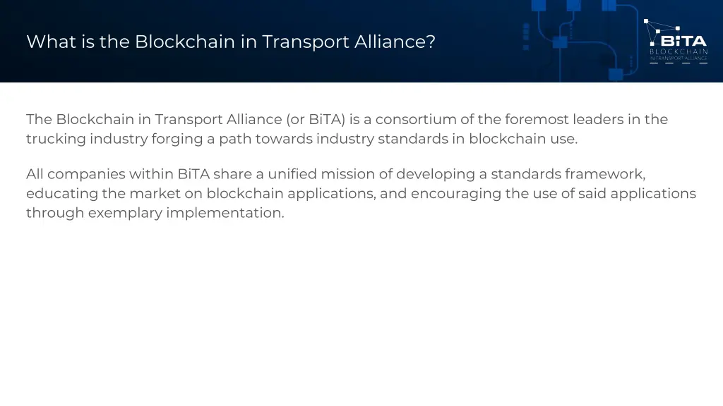 what is the blockchain in transport alliance