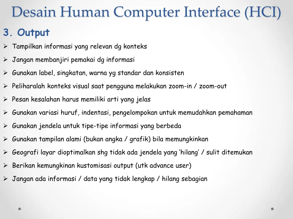 desain human computer interface hci 3 output