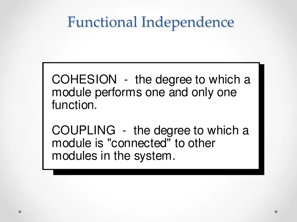 functional independence
