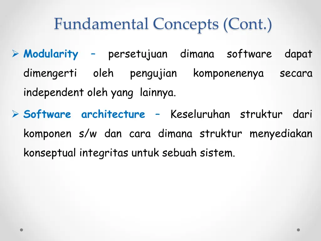 fundamental concepts cont
