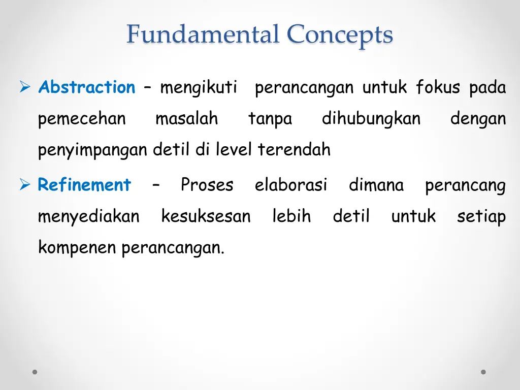 fundamental concepts
