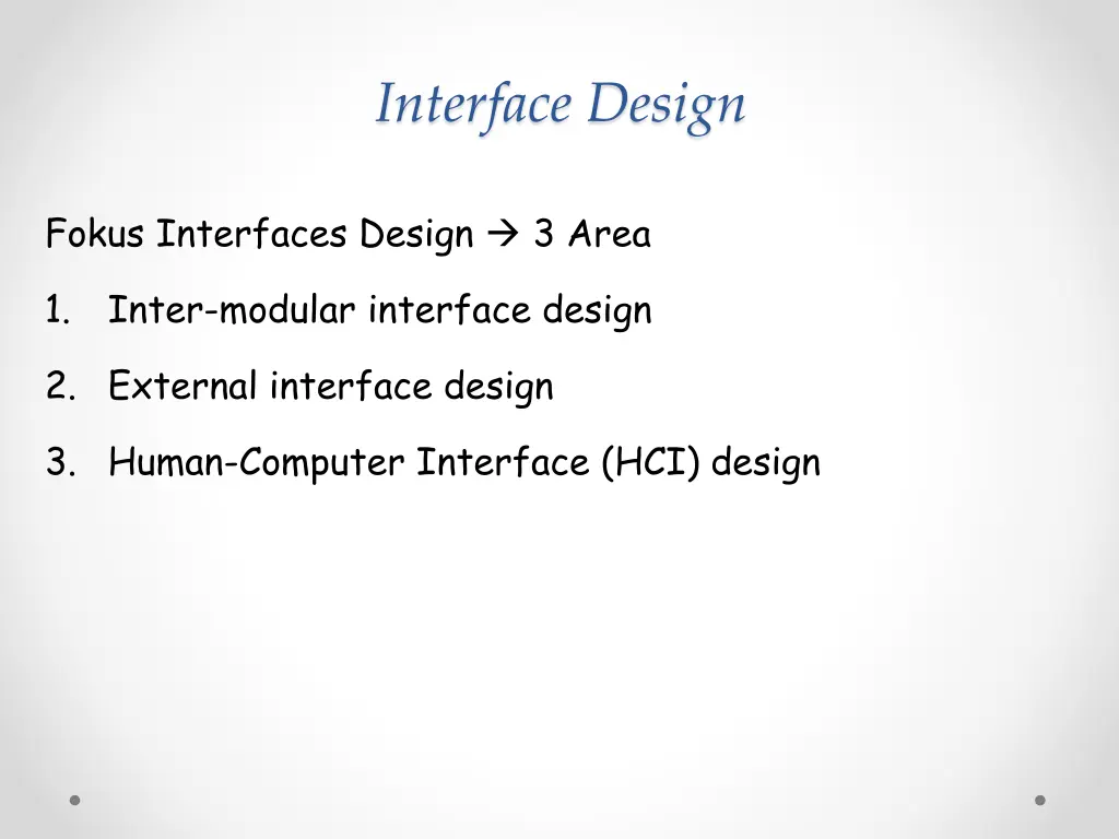interface design 2