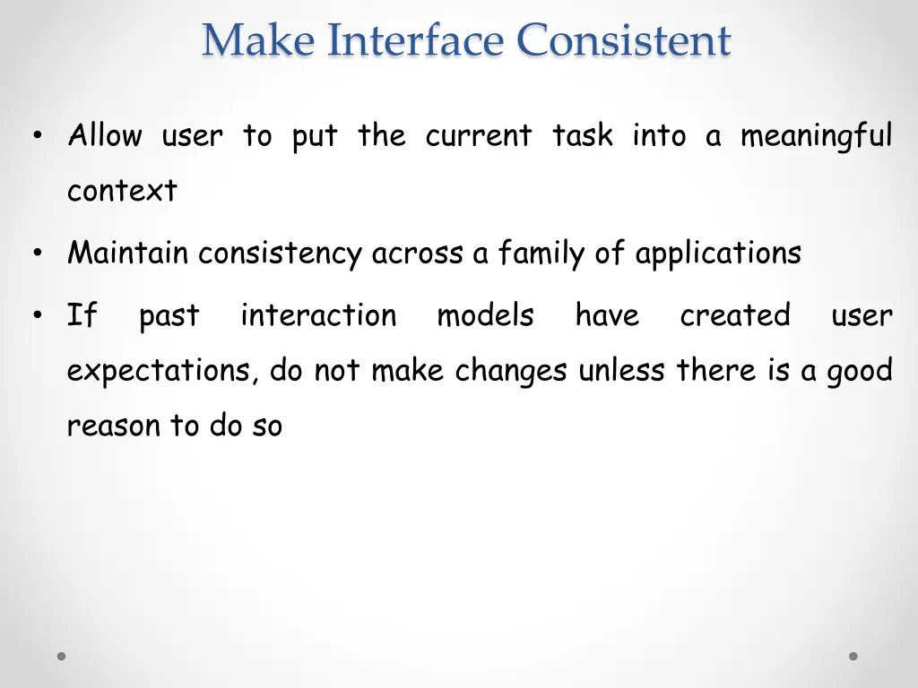make interface consistent
