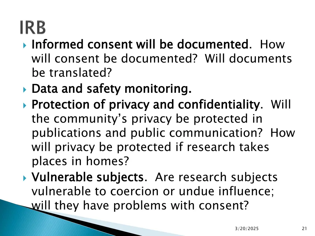 informed consent will be documented will consent