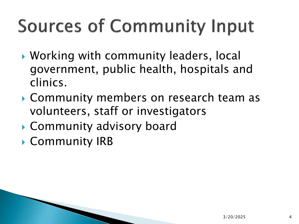 working with community leaders local government
