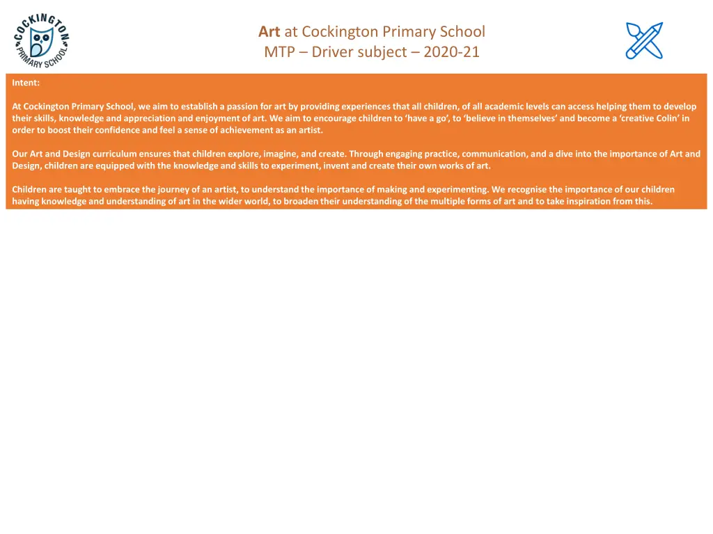 art at cockington primary school mtp driver