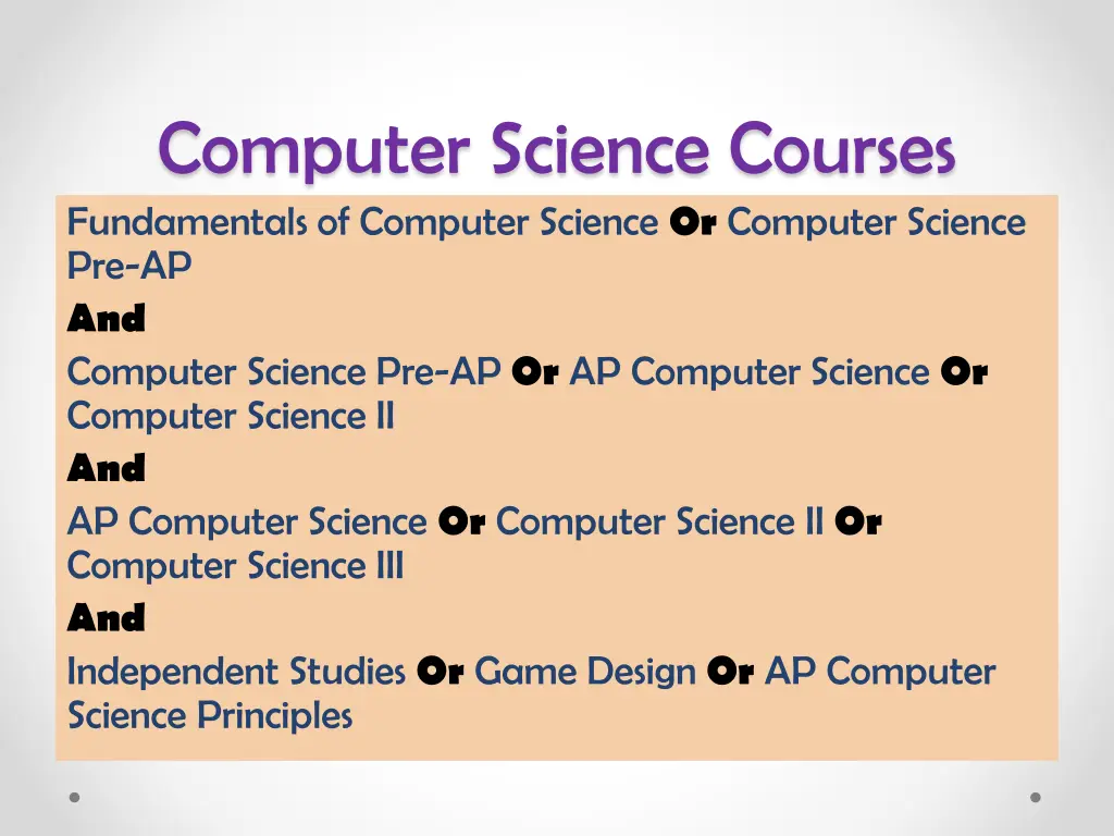 computer science courses fundamentals of computer