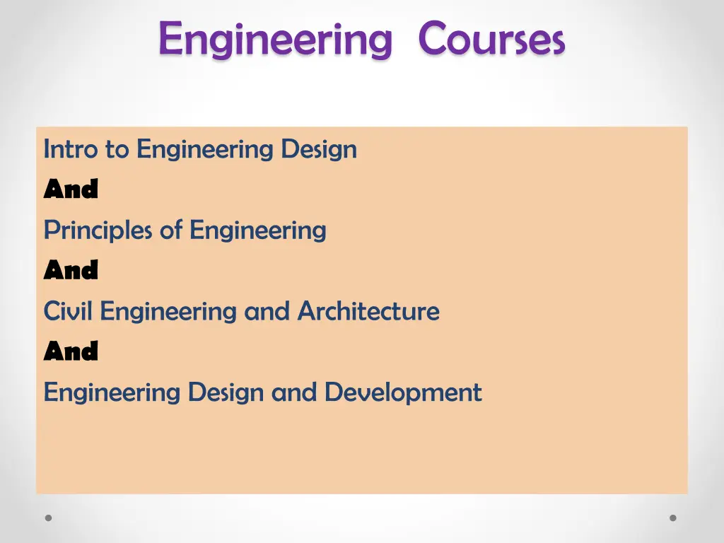 engineering courses
