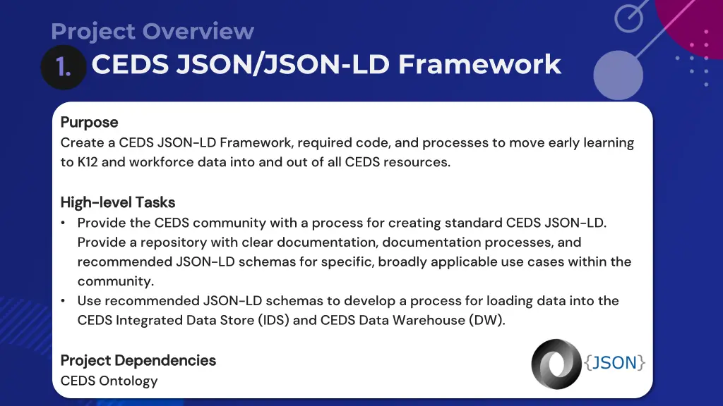 project overview ceds json json ld framework 1