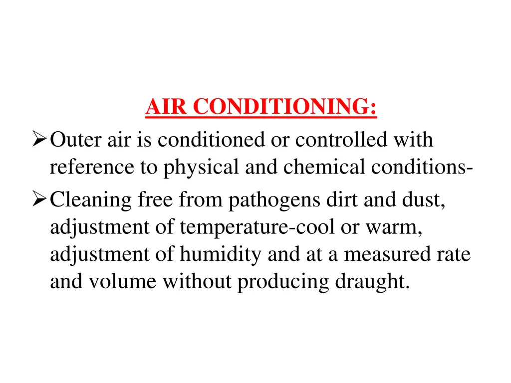 air conditioning outer air is conditioned