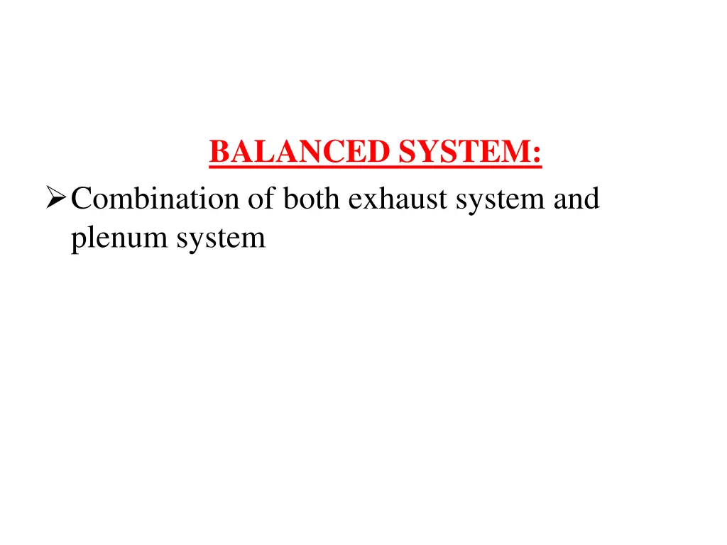 balanced system combination of both exhaust