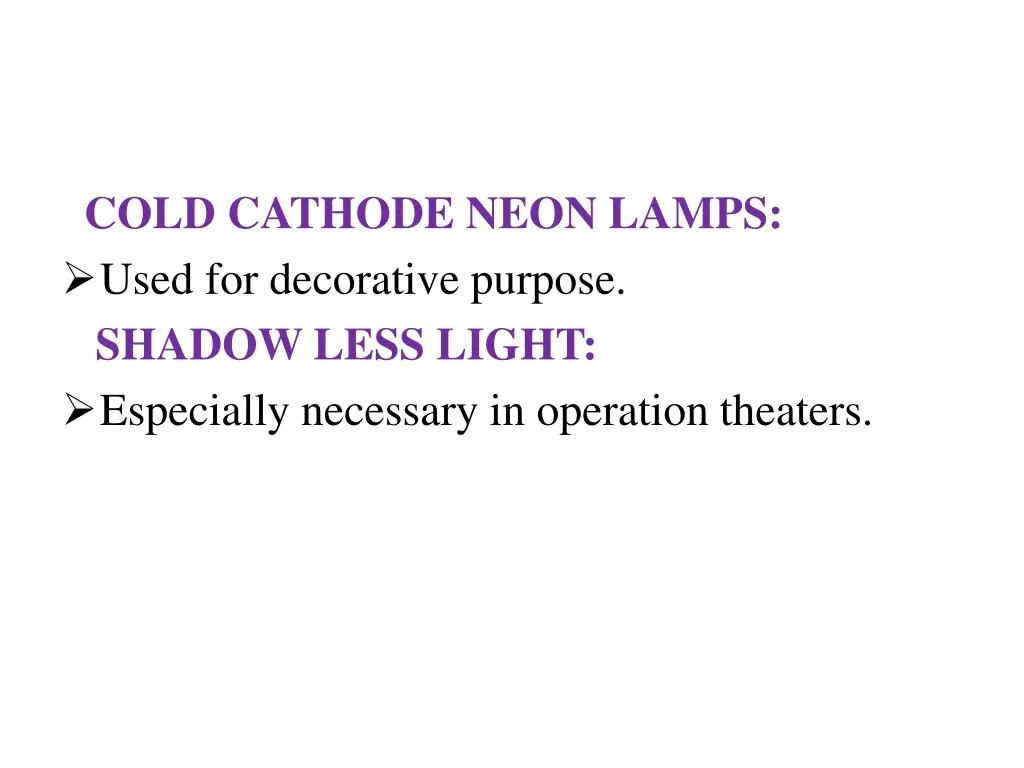 cold cathode neon lamps used for decorative
