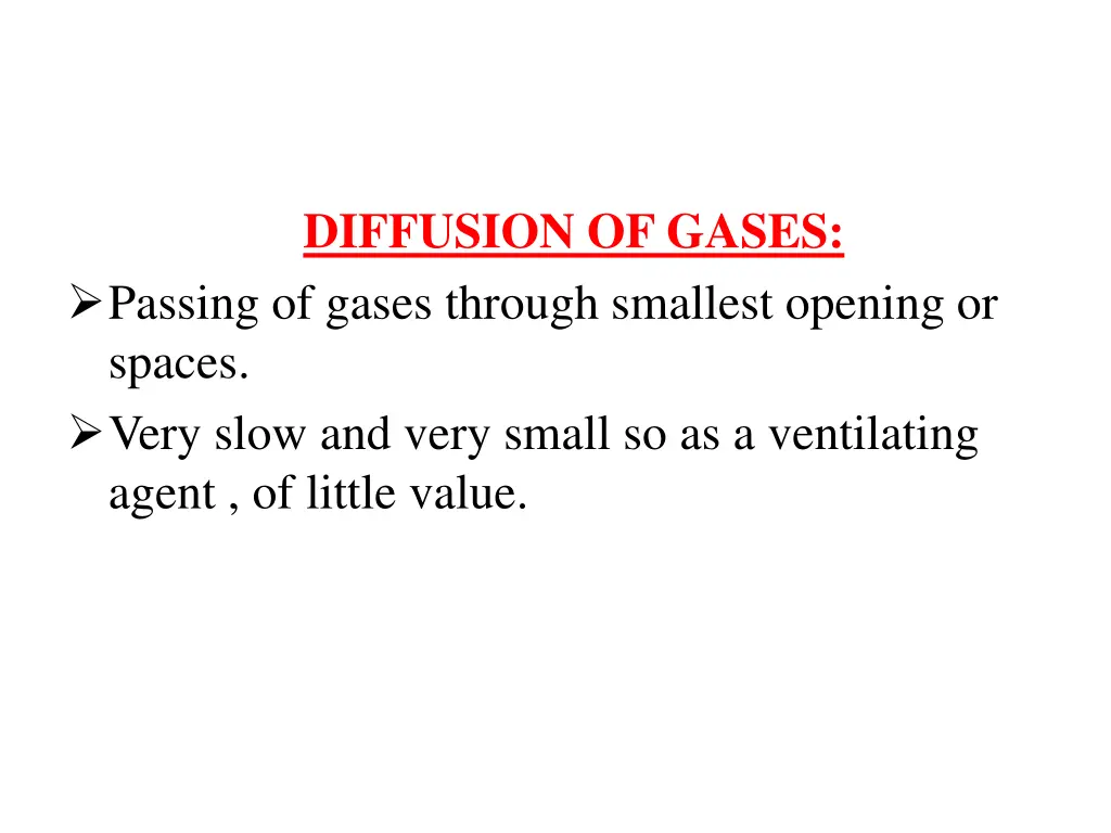 diffusion of gases passing of gases through
