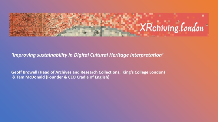 improving sustainability in digital cultural