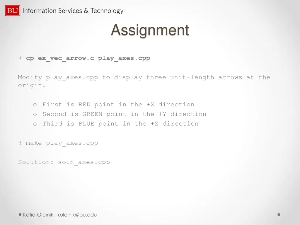 assignment