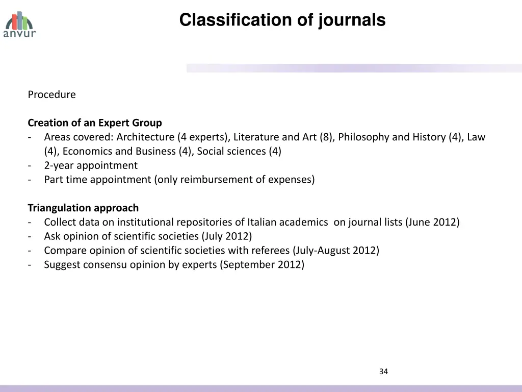 classification of journals 1