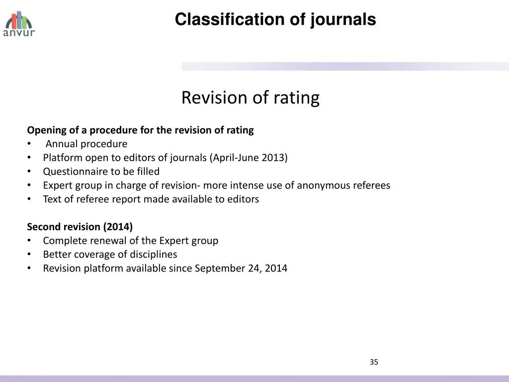 classification of journals 2