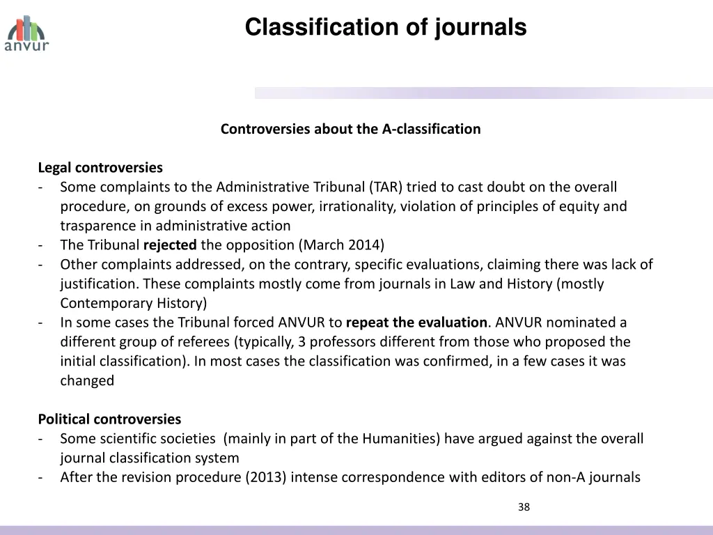classification of journals 5