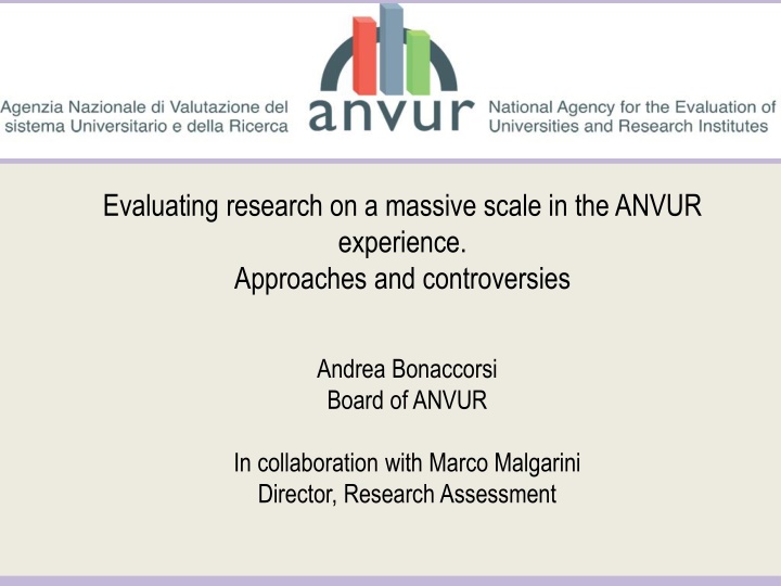 evaluating research on a massive scale