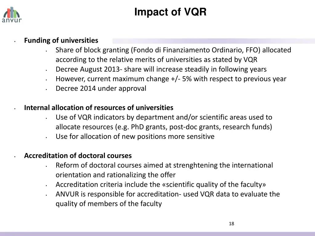 impact of vqr