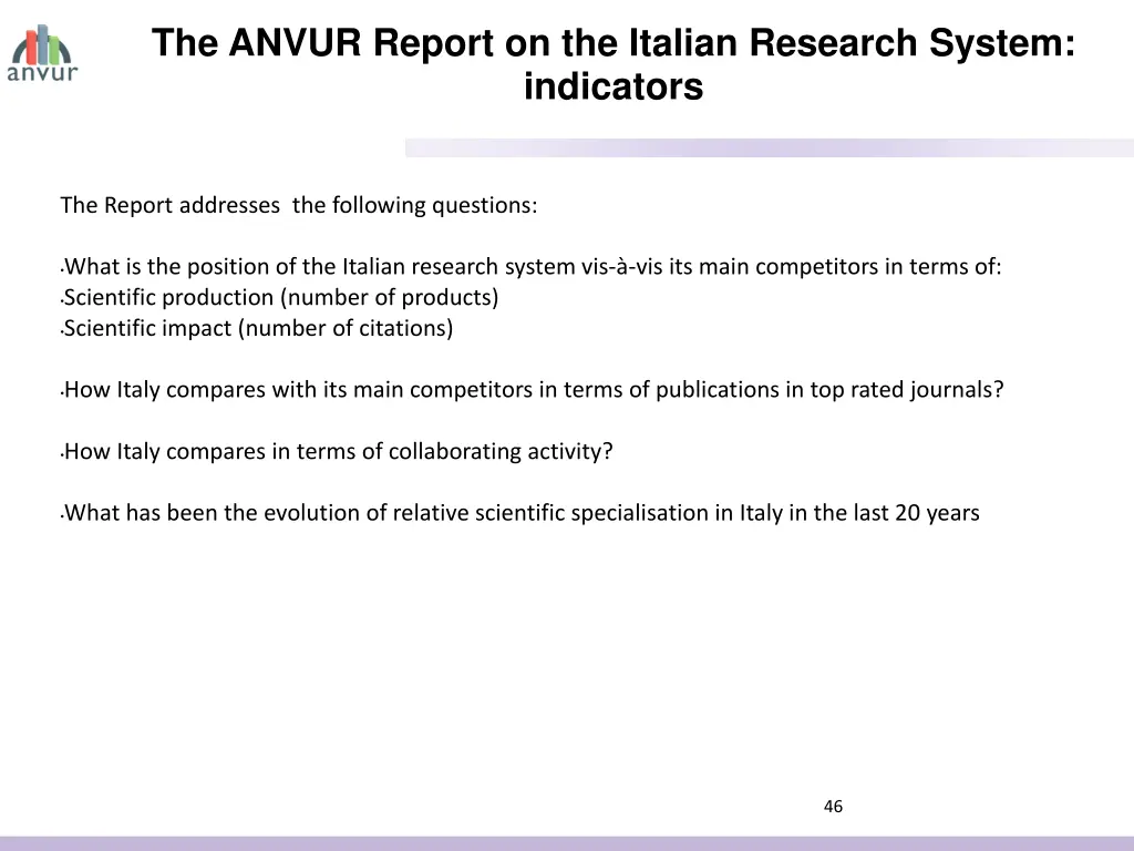 the anvur report on the italian research system 5