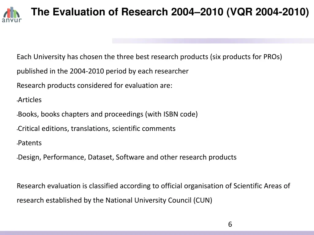 the evaluation of research 2004 2010 vqr 2004 2010 1