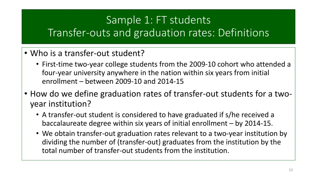 sample 1 ft students