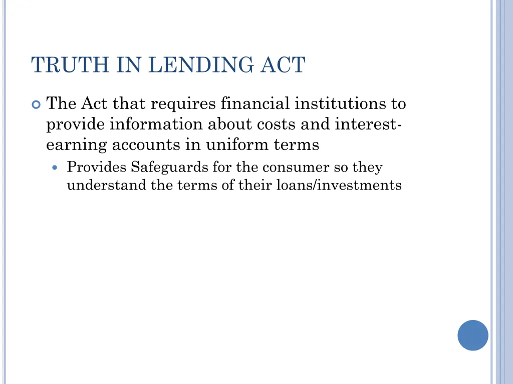 truth in lending act
