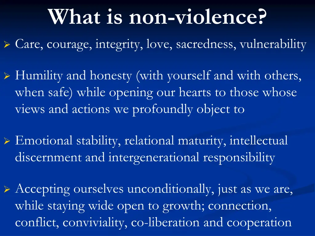 what is non violence