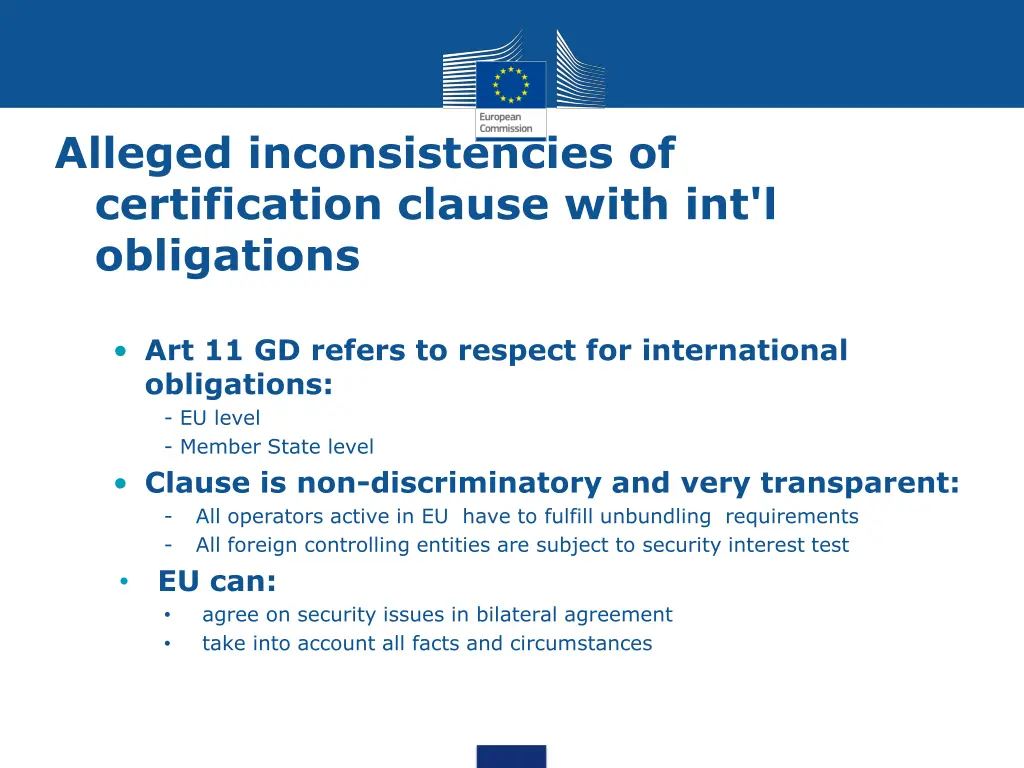 alleged inconsistencies of certification clause