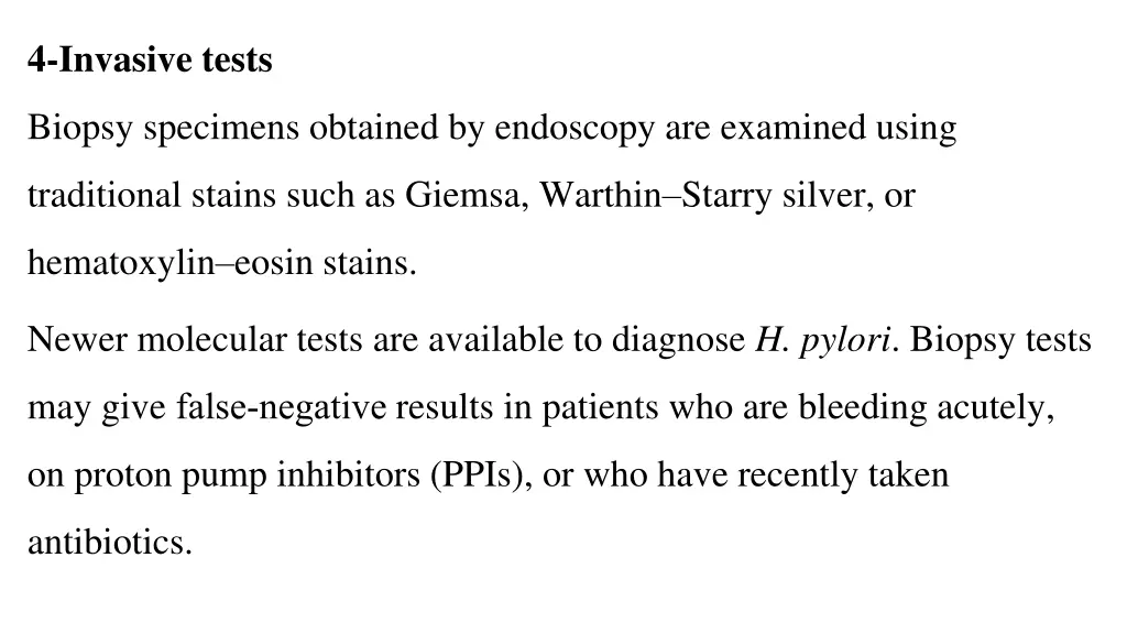 4 invasive tests