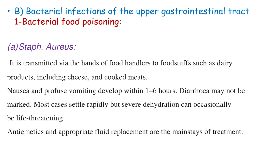 b bacterial infections of the upper