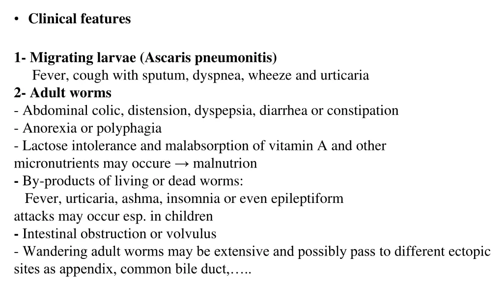 clinical features 2