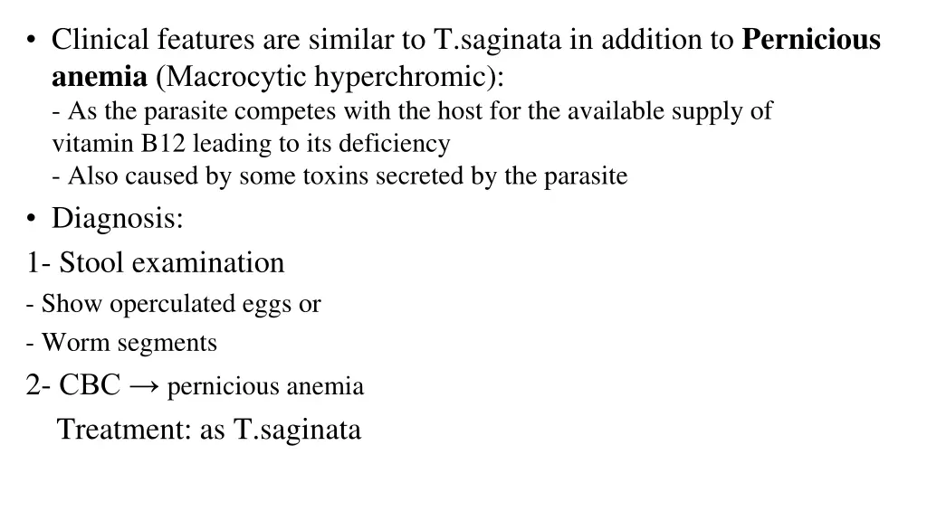 clinical features are similar to t saginata