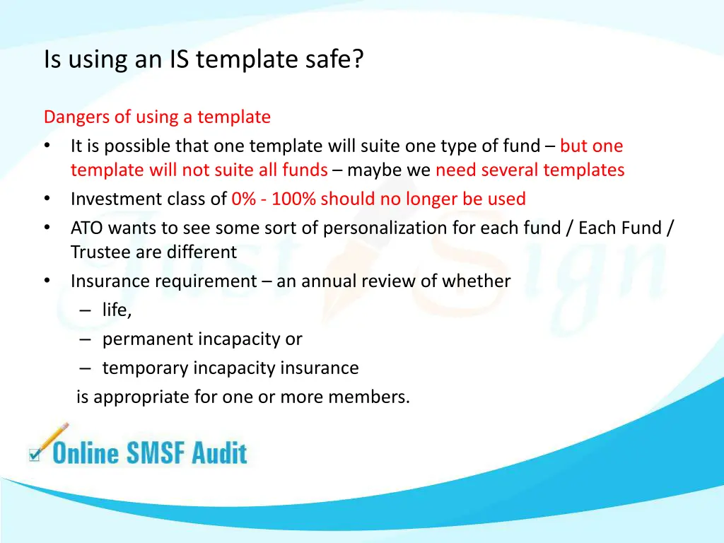 is using an is template safe