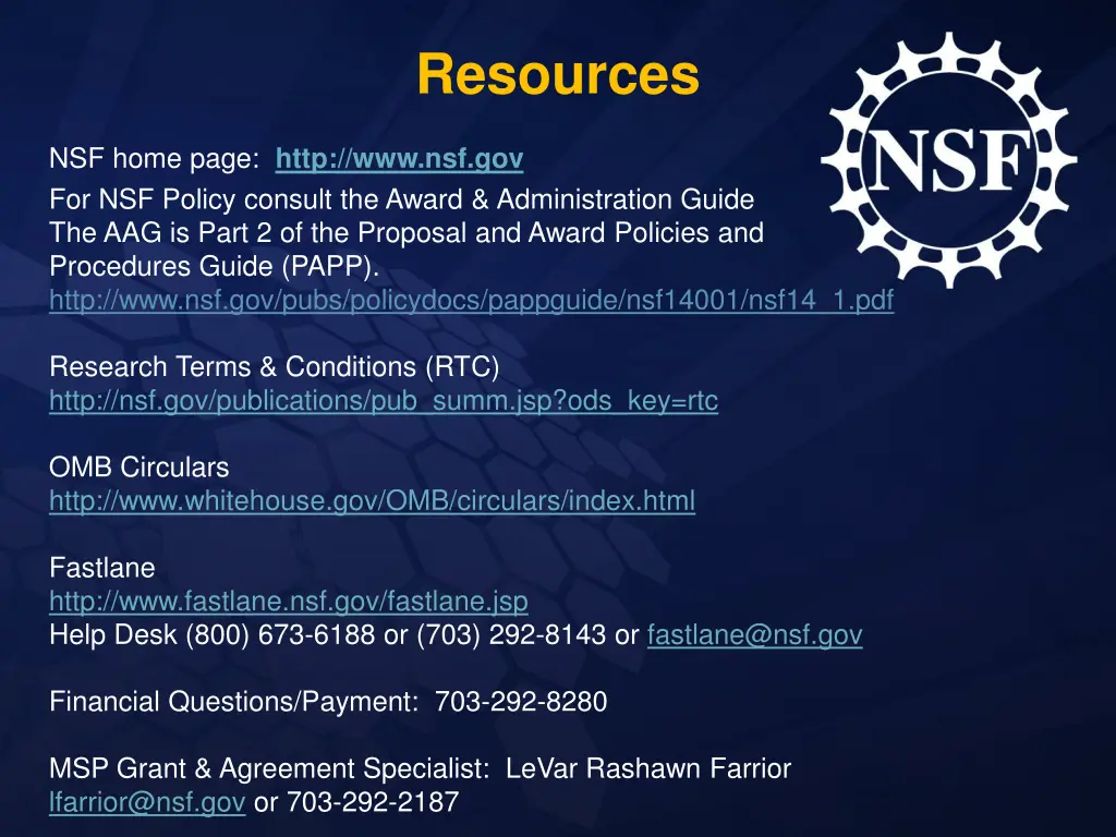 resources