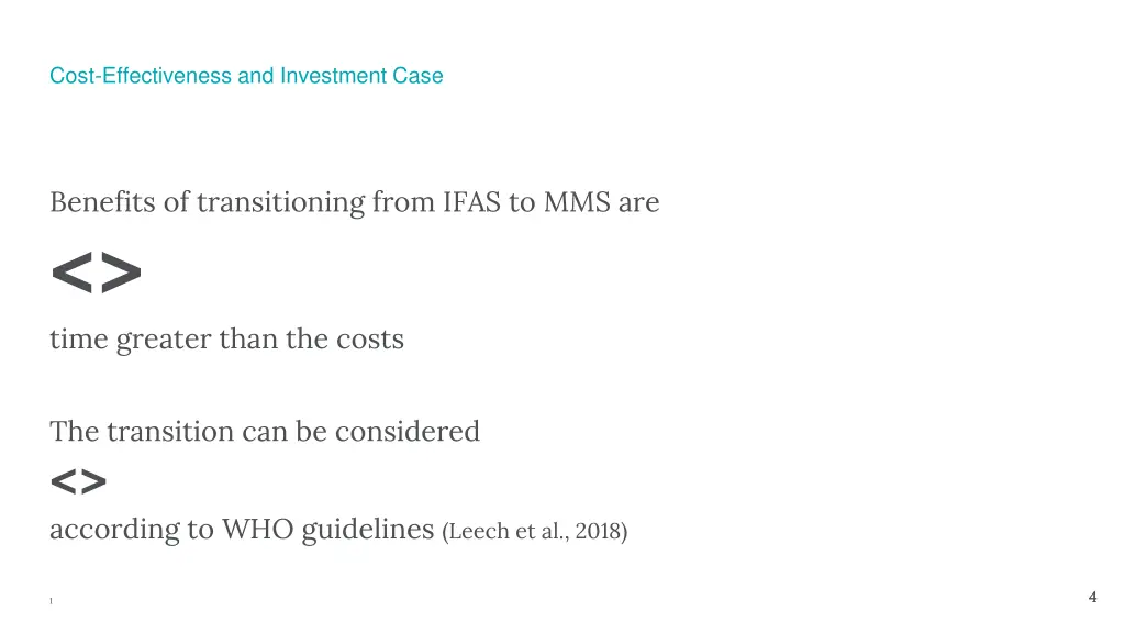 cost effectiveness and investment case