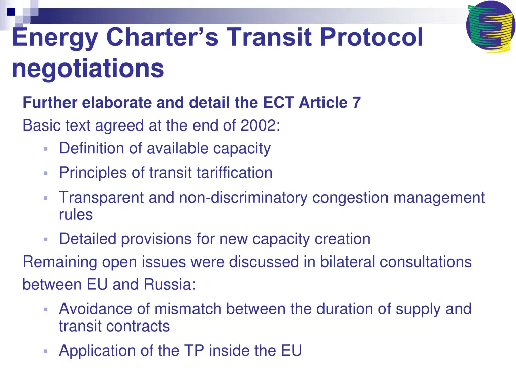 energy charter s transit protocol negotiations