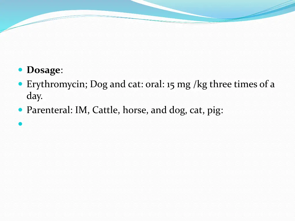 dosage erythromycin dog and cat oral