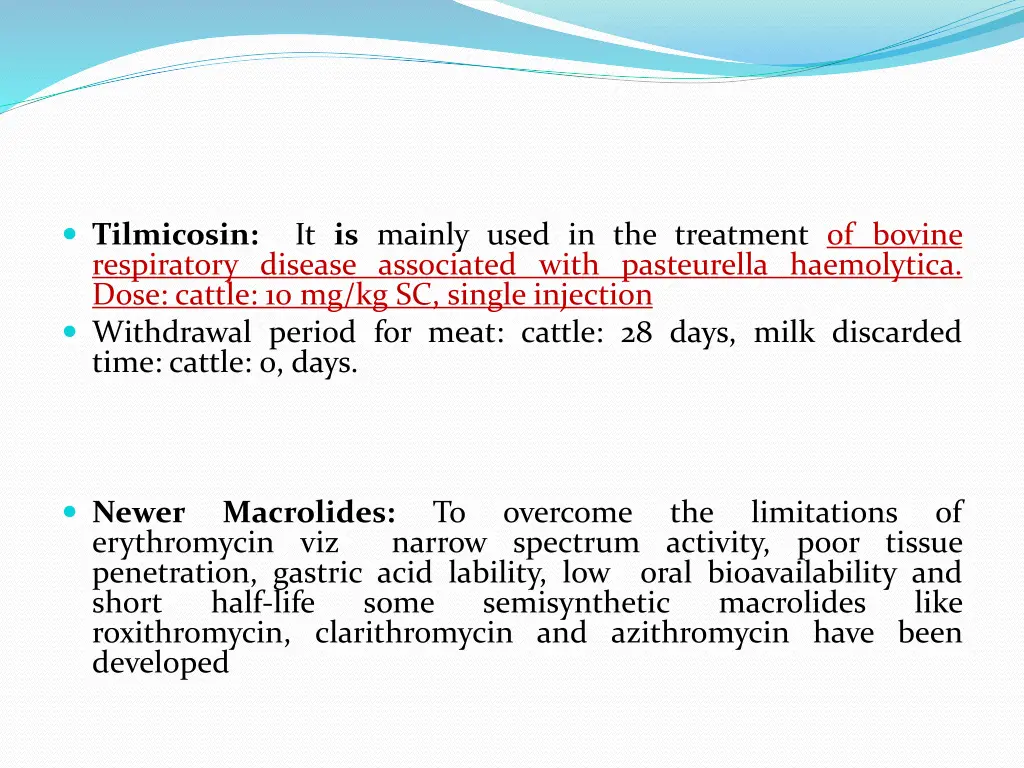 tilmicosin respiratory disease associated with