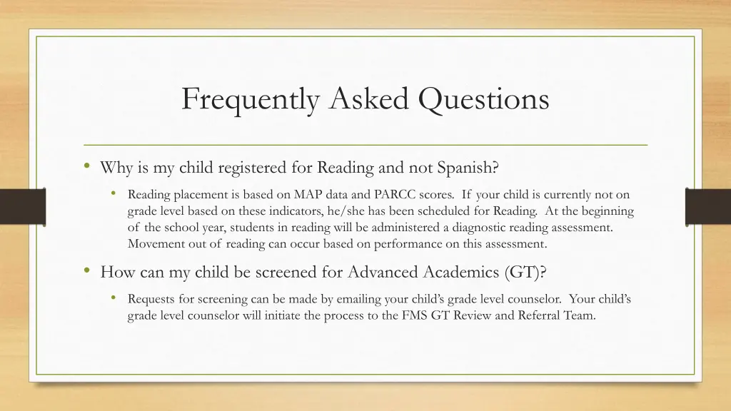 frequently asked questions