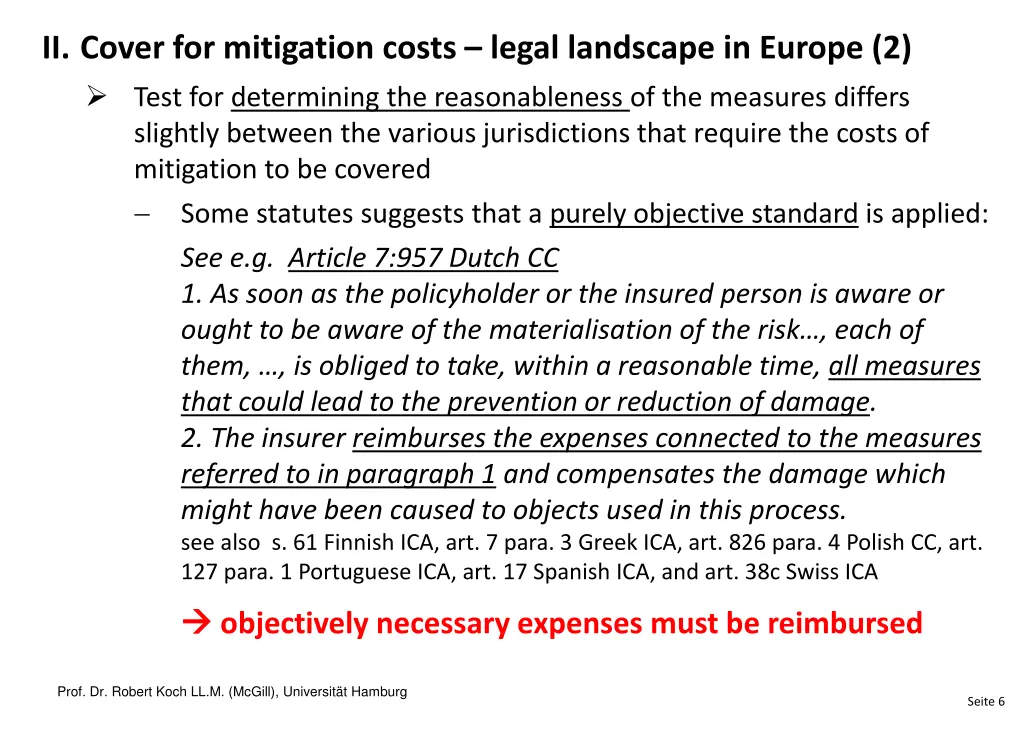 ii cover for mitigation costs legal landscape 1